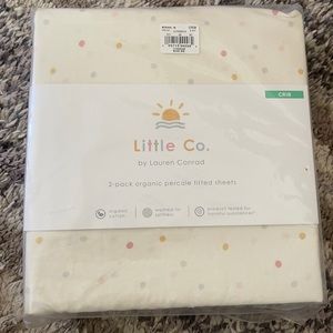 Little Co. 2 -Pack Organic Percale fitted sheets
